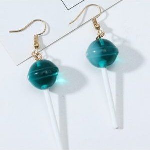 Lollipop earrings blue
